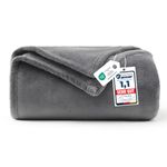 WAVVE Fleece Blanket Sofa Throw Grey 4ft x 5ft - Fluffy Soft Warm Versatile Blanket for Sofa/Couch/Bed Throw/Single Size Gray,130x150 cm