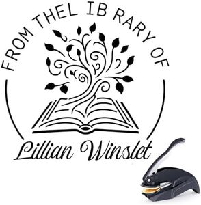 Custom Logo Embosser - Personalized Seal Stamp for Office & Library Book Collection with Your Own Design (BT-01)