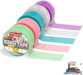 XFasten Nano Tape Multicolor 5-Pack 200-Inches Strong Double Sided Tape Heavy Duty Double Sided Mounting Tape Nano Tape Bubble Kit for Kids, Removable Adhesive Tape Wall Decor Aesthetic