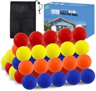 FINGER TEN Golf Practice Balls Foam Colored Value 12 24 50 Pack, Golf Ball Limited Flight for Indoor Outdoor Driving Range Backyard Training (Mixed Color, 50 Pack)