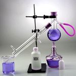 Home Distiller Distilling to Making Your Own Essential Oil Moonshine Alcohol Distiller Chemistry Lab Glassware Kit Glass Distilling Distillation Apparatus 100ML