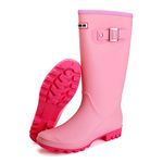 CKWLXQY Rain Boots Womens Waterproof Superior Anti-Slip Feature Rubber Rain Boots PVC Garden Rain Boots & Shoes Comfort Outdoor Work Fishing Shoes