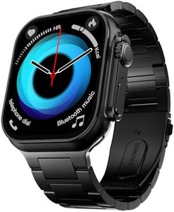 Fire-Boltt Dapper’s 54.61 mm (2.15 inch) IPS Big Screen, GPS Tracking, Compass, Wireless Charging, Bluetooth Calling, 105 Sports Modes, Video Watchfaces (Black Chain)