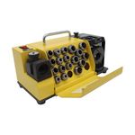 PreAsion 110V MR-20G Drill Bits Sharpener 3-20mm End Mill Sharpener with 18 Collets Angle Adjustable Grinding Machine 100°(95°)~135°Twist Drill High-precision Sharpening Tool (CBN wheel for HSS)