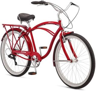 Schwinn Sanctuary 7 Comfort Beach Cruiser Bike for Adult Women Men, 7-Speed Drivetrain in Retro-Styled 18-Inch Steel Step-Over Frame, 26-Inch Wheels, with Front & Rear Fenders, Rear Cargo Rack