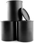 Black Plastic Paint Cans (3-Pack); Quart Size Cans for Paints & Varnishes or Crafts & Gifts