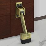 Plantex Gate Stopper for The Door with Rubber Grip 5 Inch Long Door Stopper for The Wooden Door - Brass Antique