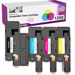 Limeink 4 Pack Compatible High Yield Toner Cartridges Replacement for Dell 1250 Laser Printers 1250c 1355cn 1350cnw 1355w 1355cnw C1760nw C1765nf C1760 C1765nfw (1 Black, 1 Cyan, 1 Magenta, 1 Yellow)