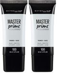 Maybelline New York Primer, Blurs and Smooths Pores, Up to 24H Wear, Controls Redness, Face Studio Master Prime, 1 Fluid Ounce (Pack of 2)
