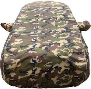 Autofact 100% Waterproof Car Body Cover Compatible with Maruti Grand Vitara 2023, with Mirror Pockets, 4 x 4 American Matty, Long Lasting Strong Durable Material, Camouflage Army Look