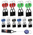 hashiny Retractable Lighter with Keychain, Single Clip Leash Lighter for Convenience, Assorted Colors (A20pcs)