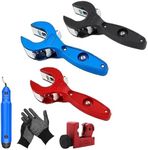 Ratcheting Pipe Cutter, Ergonomic One-Hand Fast Ratchet Type Pipe Cutter, 2 In 1 Close Quarters Tube Compact Copper Cutter For Small Spaces, Cutting Copper, Pvc, Soft Metals (3PCS, 8-29 MM)