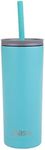 Oasis Super Sipper Insulated Tumbler with Silicone Straw, Turquoise, 600 ml