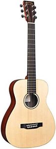 Martin LX1E Acoustic Guitar W/Fishman Sonitone electronics Solid Sitka spruce top Modified O-14 fret body Inlaid boltaron w/red