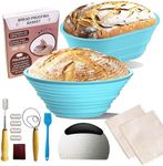 Banneton Bread Proofing Basket, Sourdough Bread Proofing Basket, Proofing Bowls for Sourdough Bread, Sourdough Banneton Basket Kit, Bread Proofing Baskets for Sourdough, Silicone Oval Banneton Basket