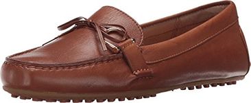 Lauren Ralph Lauren Womens Briley Moccasin Loafer, Deep Saddle Tan Super Soft Leather, 7.5