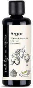 Aroma Tierra Organic Argan Oil Moroccan - 100% Pure, Cold Pressed, Virgin - For Hair Growth Treatment, Frizz, Face, Nails, Beard - 100ml