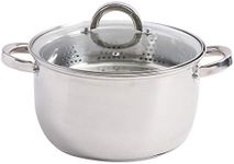 Oster Sangerfield 6 Qt Dutch Oven Casserole with Steamer Basket, Stainless Steel