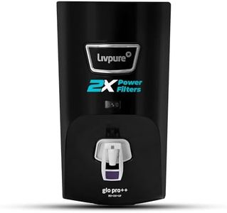 Livpure GLO PRO++ | RO+UV+UF | 2X Power Filter | No Filter Cost for 2 years* | Save Upto 21,000 on Filters | 7 Stage Advanced Purification | Suitable for Borewell, Tanker, Municipal Water | Black