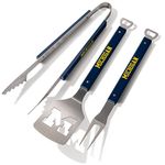 YouTheFan NCAA Michigan Wolverines Spirit Series 3-Piece BBQ Set,Stainless Steel, 22" x 9"