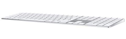 Apple Magic Keyboard with Numeric Keypad: Bluetooth, rechargeable. Works with Mac, iPad or iPhone; British English, silver