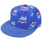 Malaxlx Kids Baseball Cap Shark Blue Summer Sun Hat Adjustable Trucker Hats Snapback Visor Cap for 4-8 Years Boys Girls