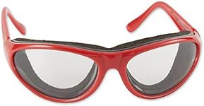 RSVP International Onion Goggles, Fog Free Lenses Safely Prepare Food Without Tears, Red
