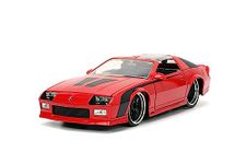 Jada Toys Big Time Muscle 1:24 1985 Chevy Camaro Die-Cast Car (Red), Black