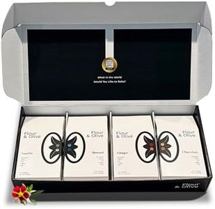Flour & Olive – Interactive Olive Oil Cake Baking Mix Gift Set, 4 Flavors, Almond, Chocolate, Ginger and Vanilla