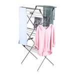 Minky Premium Sure Grip Long Dry 3 Tier Clothes Airer Indoor or Outdoor Clothes Dryer | 20 Metres of Drying Space | Fold Out Rails for Longer Garments | Grey