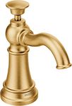 Moen S3945BG Traditional Deck Mounted Kitchen Soap Dispenser with Above The Sink Refillable Bottle, Brushed Gold