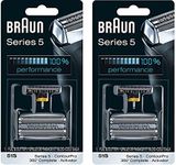 BRAUN 51S 8000 Series 5 360 Complete Activator ContourPro Shaver Foil & Cutter Head Replacement Pack, 2 Count