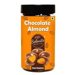 Selenite Chocolate Almond | Roasted California Almonds Coated Pure Milk Chocolate | Anytime Snacks | Rich Dessert | Rich Chocolate Cover Nuts bottle | 150 grams Jar