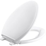 KOHLER K-4733-0 Glenbury Quiet-Close with Grip-Tight Bumpers Elongated Toilet Seat, White