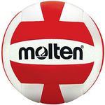 Molten Recreational Volleyball - Red, Red/White, Official (MS500-RED)