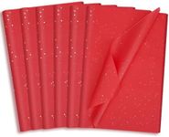 woric 135 Sheets Glitter Tissue Paper for Gift Bags 20 x 14 Inch Red Tissue Paper with Sparkle for Christmas Wedding Birthday Holiday Decor Art DIY Crafts