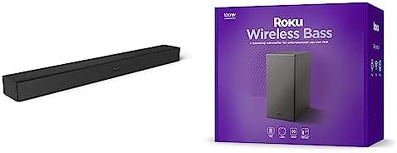 Roku TV Wireless Soundbar 2023 Enhanced Stereo Sound
