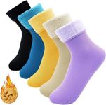 INFISPACE Kids Warm Woolen Winter Socks for Kids Cartoon Fuzzy Fur Socks Winter socks Ankle length for Kids Baby boys And Baby girls (Pack of 2 Pair) (Without Toe Separator)