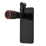 Phone Telephoto Lens Kit,12X Telephoto Lens + Eyepiece Hood + Phone Clip Set,Telescopic Focusing Universal 70° View Lens, for Mobile Phone/Tablet default