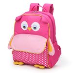 Yodo Little Kids School Bag Pre-K Toddler Backpack - Name Tag and Chest Strap, Owl