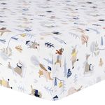 Trend Lab Winter Park Deluxe Flannel Fitted Crib Sheet, White