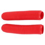 Motorcycle Front Shock Absorber Cover,Pair Motorcycle Front Fork Shock Boots Dust Cover Replacement for RM125 DR250 DRZ400 400(Red)