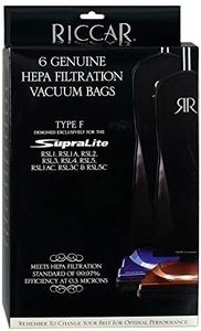 Riccar Vacuum Cleaner HEPA Bags - Type F,6 Count