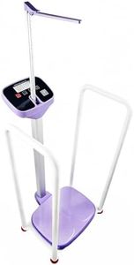Armrest Electronic Medical Height and Weight Scale,20" L x 12" W x34 H, Up to 420lb Weight Capacity, 75” Height Measurement, LCD Display, USB Charging, Temperature Display