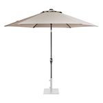 KETTLER 3.0m Wind Up Parasol with tilt Grey frame and Stone Canopy