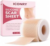 ICONRY Medical Grade Silicone Scar Sheets (4cm*1.5m) - Hypoallergenic Silicone Scar Tape for All Skin Types, Perfect for Surgical Scars, C-Section, Keloids, Tummy Tuck, Burns, & Acne Treatment