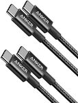 Anker USB C to USB C Cable (3.3ft 100W, 2Pack), USB 2.0 Type C Charging Cable Fast Charge for iPhone 15/15Pro/15Plus/15ProMax, MacBook Pro 2020, iPad Pro 2020, iPad Air4, Samsung Galaxy S23 (Black)