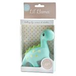 Lil' Llama Teething Toy for Toddler & Babies – Natural Rubber Squeaker Dinosaur Baby Teething Toys are BPA-Free – Soothe Sore Itchy Gums & Teething Pain with The Dinosaur Toddler Teether Toy (Dino)