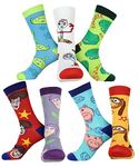 Bioworld Disney Toy Story Multi-Character Adult 7-Pack Crew Socks (Multi, Size(10-13)), Multi, 10-13