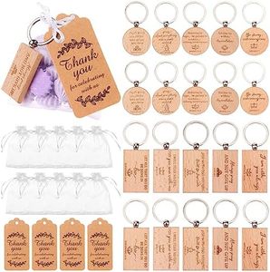 150 Pcs Wooden Bible Inspirational Keychains Bible Verse Bulk Key Rings with Thank You Card & Organza Bags Christian Quotes Wood Keyrings Church Faith Gifts for Prayer Inspirational Engraved Party,